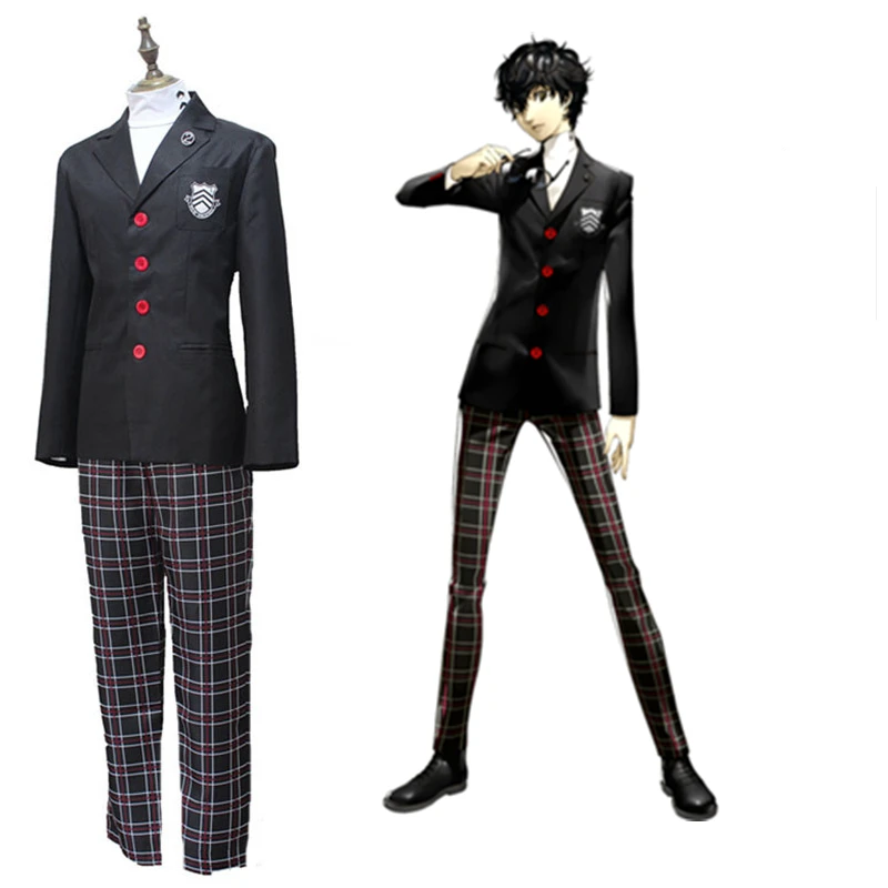 Persona 5 Ren Amamiya Косплей P5 Akira Kurusu костюм Хэллоуин Мультфильм Аниме Униформа школьная