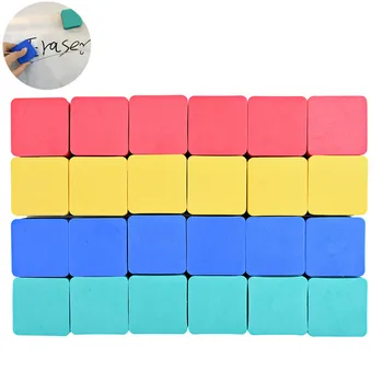 

6pcs/pack Magnetic Whiteboard Blackboard Eraser Cleaner Dry Wipe Marker Pen Duster Cleaning Spong Random 5*5*2 cm