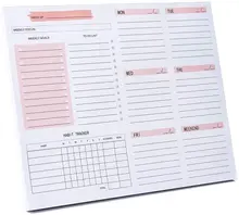 Codzienne tygodniowe niedatowane Planner agendy pulpit notatnik lista rzeczy Do zrobienia nawyk Tracker szkoła biuro harmonogram papeterii