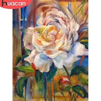 

HUACAN New 5d DIY Diamond Painting Flower Embroidery Kit Diamond Mosaic Sale Cross Stitch Home Decoration Gift