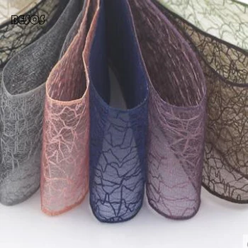 

Transparent Organza Ribbons Various Colors Mesh Overlock New Year Party Gift Box Barrette Hat Packaging Decorative Ribbon B258D