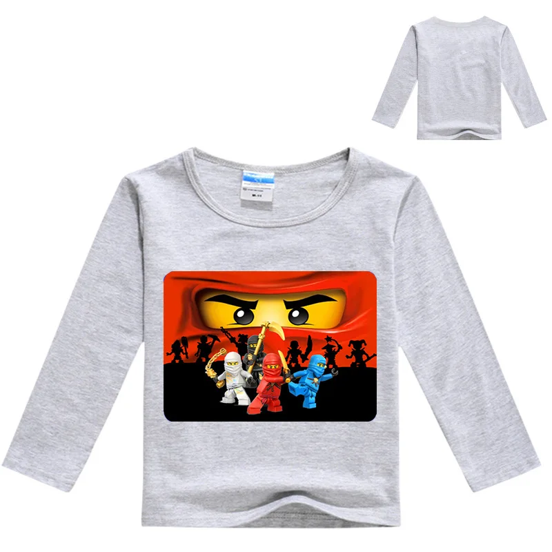 Ninja Ninjago для маленьких мальчиков футболка с длинным рукавом, Детская футболка «Супергерои» Футболки для Девочка футболки детская одежда футболка