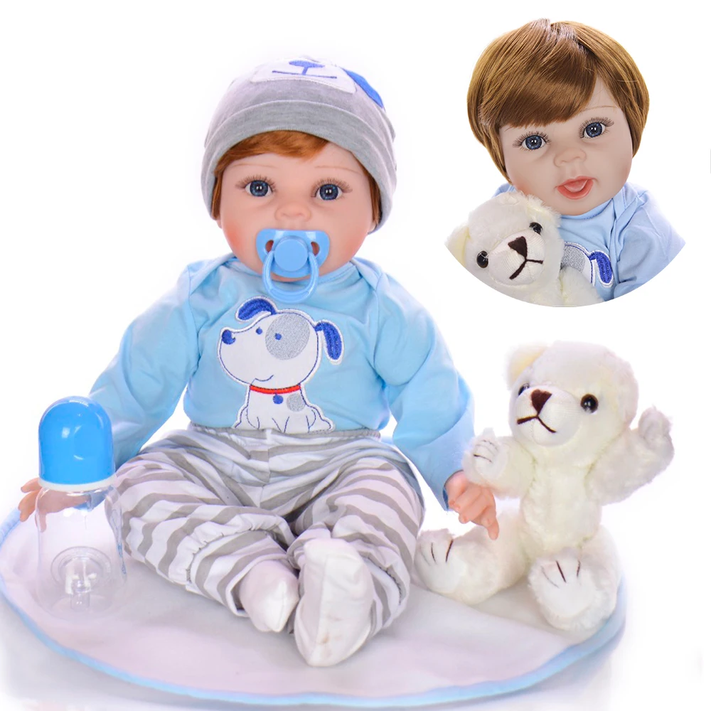 Realista boneca reborn baby boy куклы для младенцев 22 дюйма 55 см мягкие силиконовые виниловые куклы reborn baby doll подарок