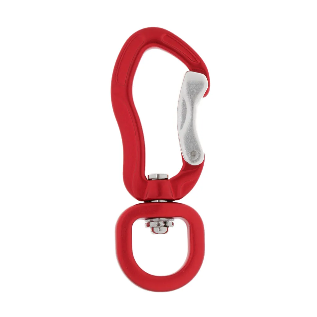 400KG High Strength Aviation Aluminum Swivel Snap Lock Eye Carabiner For Outdoor Climbing Mountaineering