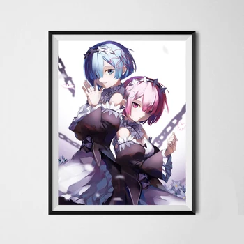

Home Decor Canvas Hd Print Ram X Rem Twins Re.Zero Life Posters Painting Modern Wall Art Living Room Modular Picture No Frame