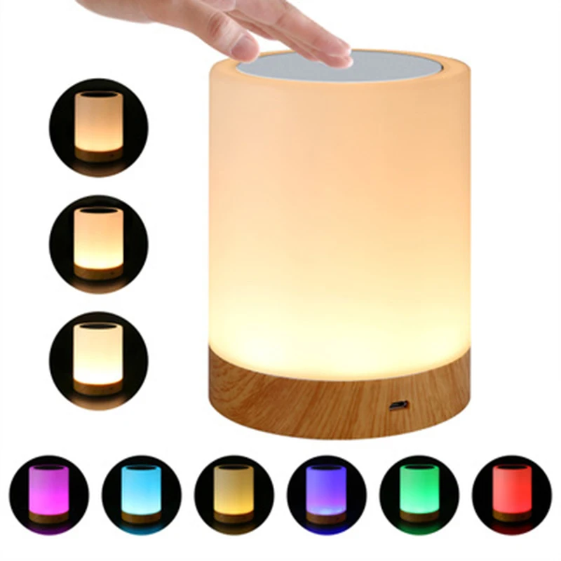

1XLED Rechargeable Dimming Night Light Bedside Room Table Desk Touch Lamp Decor