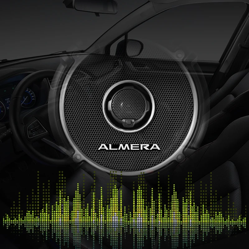 4pcs car audio decorate 3D Aluminum Badge Emblem Sticker For Nissan Almera G15 N16 Car-Styling Accessories