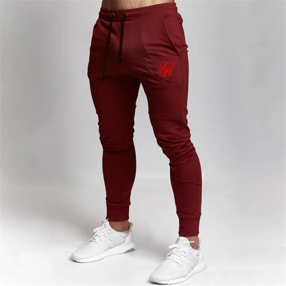 gym joggers Spring Autumn Gyms Men Joggers Sweatpants Sik Silk Men's Joggers Trousers Sporting Clothing The High Quality Bodybuilding Pants mens active wear pants