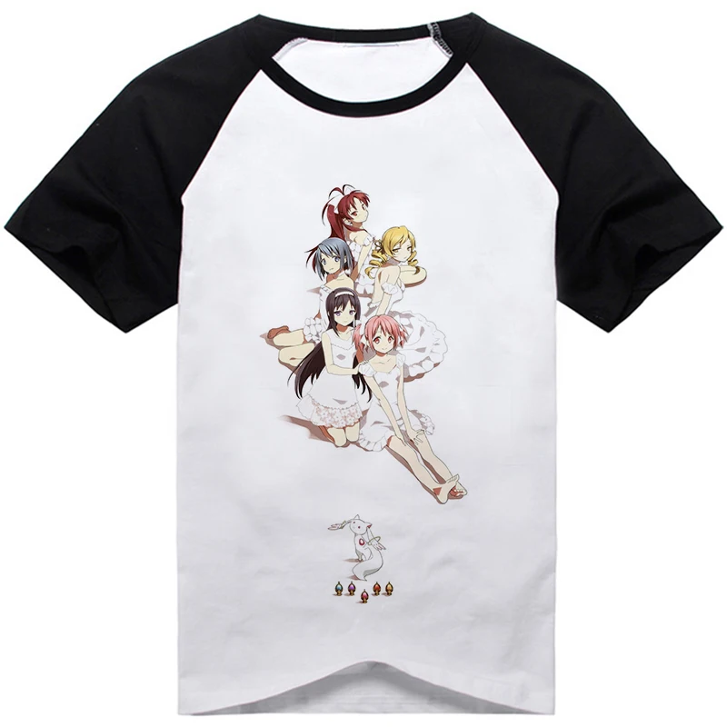 

Anime Puella Magi Madoka Magica T Shirt Short Sleeve tshirts Kaname Madoka Akemi Homura Cartoon printing tshirt