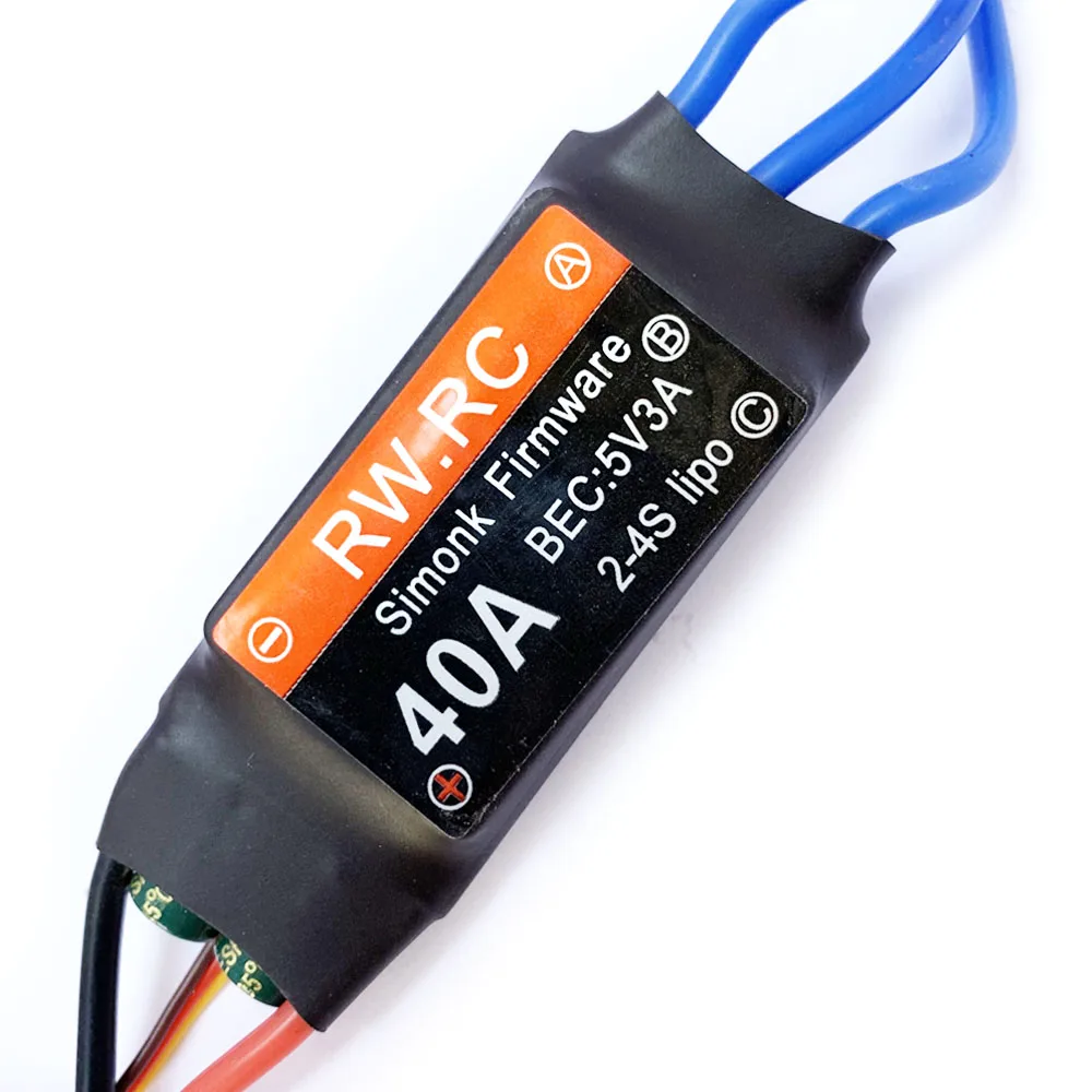 

BJT 40A 2-4S Brushless Motor ESC Speed Control for RC FPV Racing Drone - 40A Outrunner Motor ECS