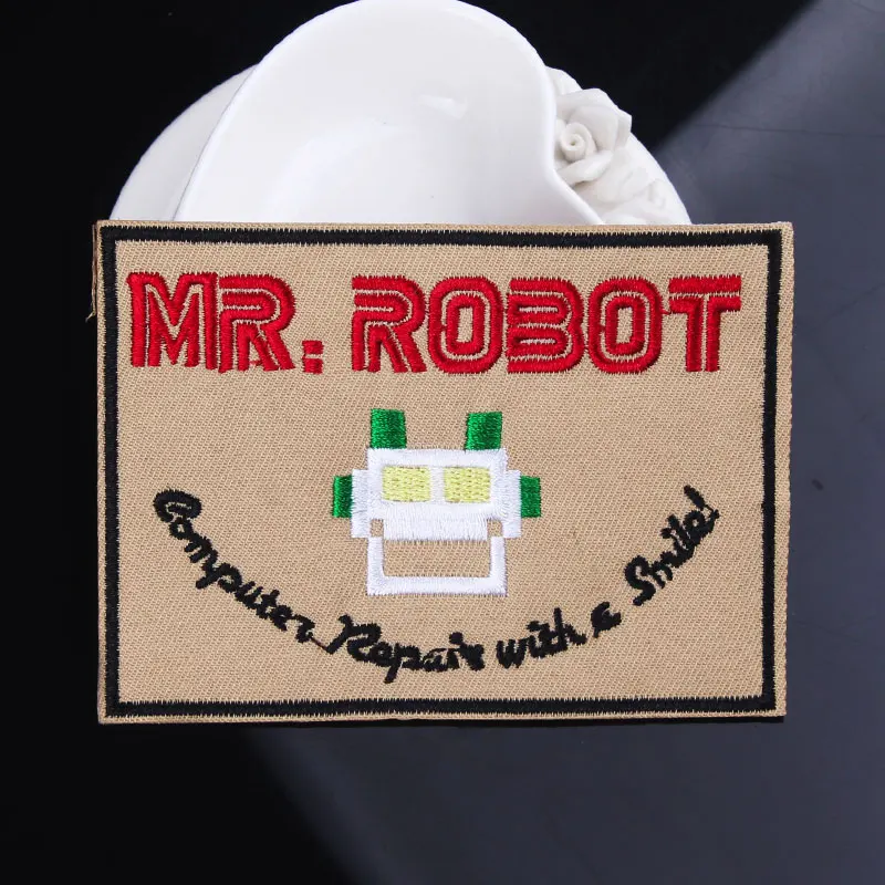 Nicediy mr патч для роботов вышитый значок нашивки с надписями термоклейкие патчи
