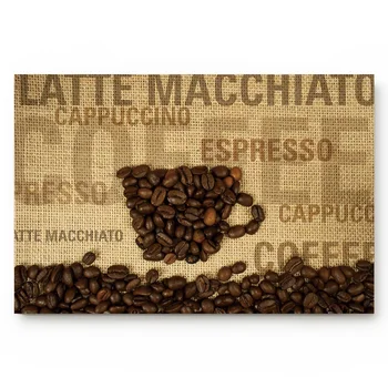 

Brown Coffee Beans Alphabet Yellow Texture Living Room Doormat Home Environmental Protection Bathroom Door Non-slip Floor Mat