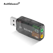 Kebidumei внешняя 3D USB звуковая карта аудио 5,1 адаптер канал 3,5 мм микрофон динамик Интерфейс для ноутбука ПК Kebidumei внешняя 3D USB звуковая карта аудио 5,1 адаптер канал 3,5 мм микрофон динамик Интерфейс для ноутбука ПК