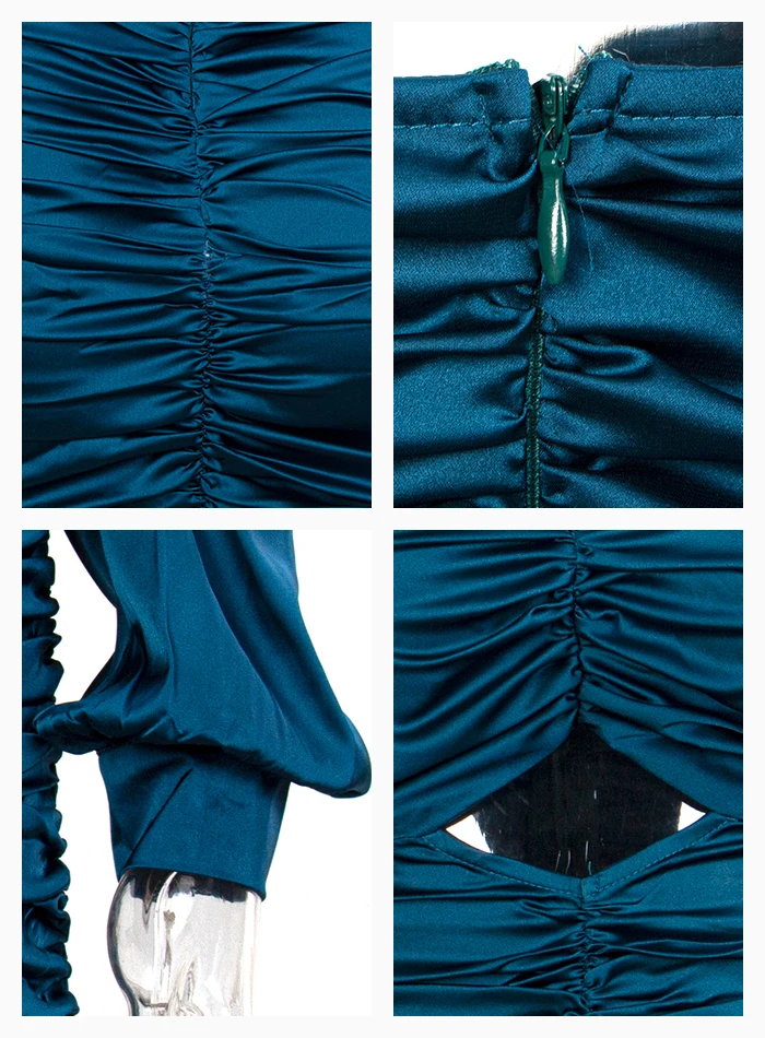 LOVE&LEMONADE, сексуальное, синее, с вырезами, с пышными рукавами, облегающее, плиссированное, микро-эластичное, светоотражающее, вечерние, мини, с длинным рукавом, платье LM81956