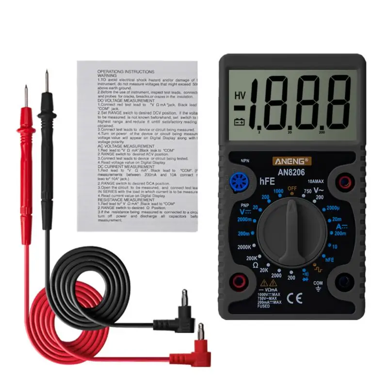 

Mini Digital Multimeter LCD Wave Output Ampere Voltage Diode Resistance Tester