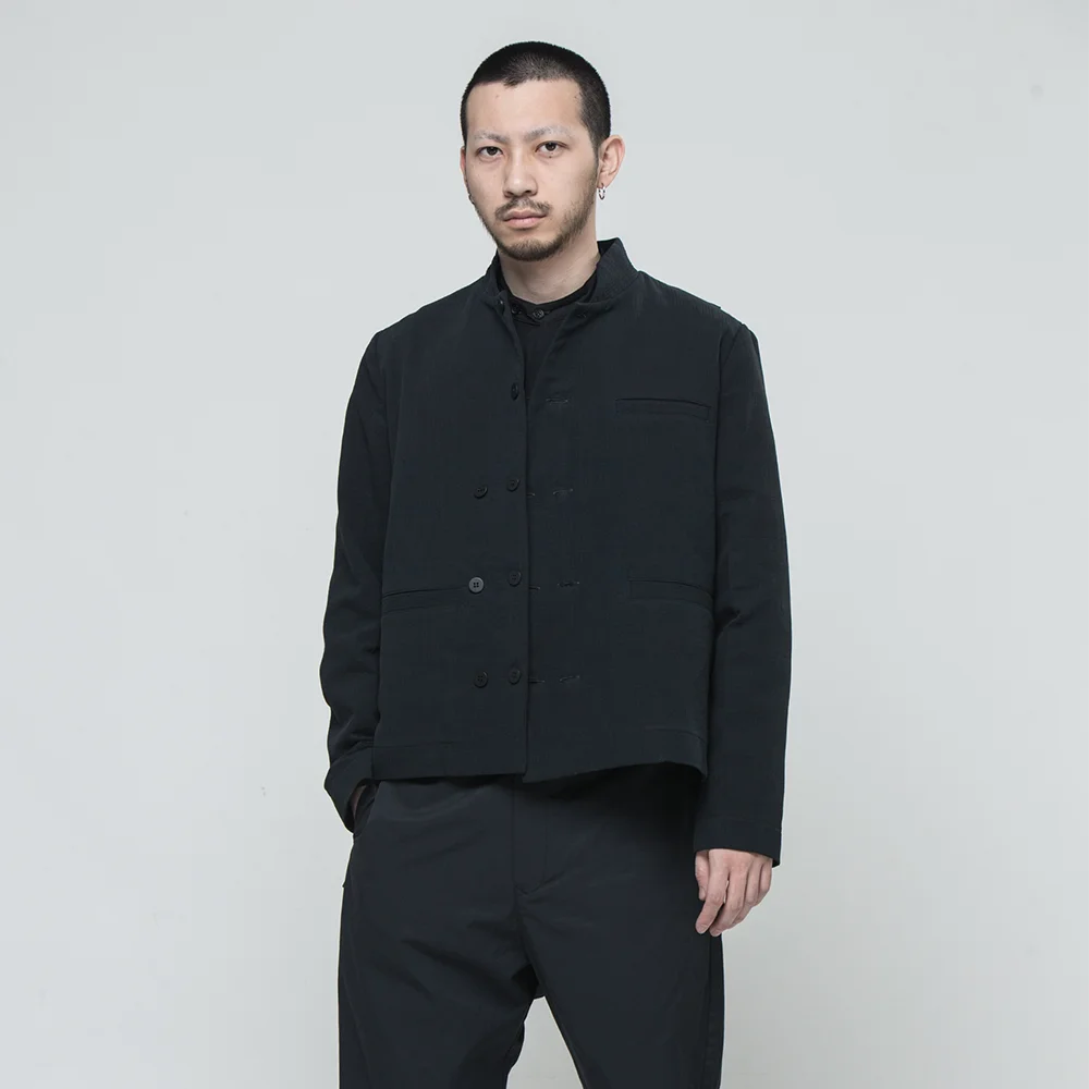 XS-6XL Новинка мужская одежда Большой взрыв GD тонкий дизайн двубортная короткая куртка пальто плюс размер певица костюмы - Цвет: Черный