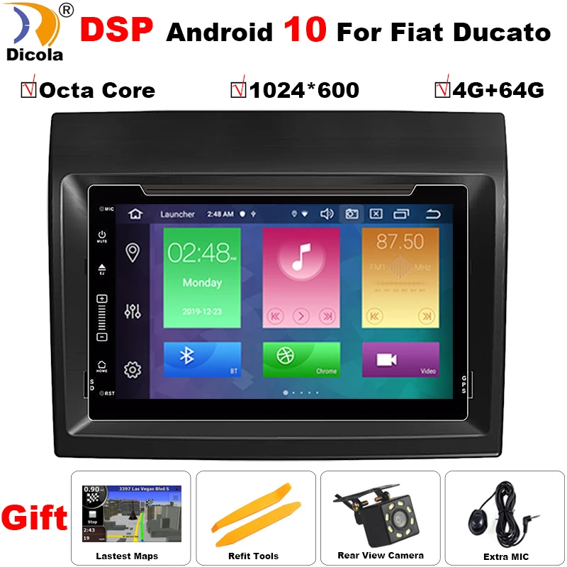 Автомагнитола для Fiat Ducato 2008 2015 7 дюймов 4 + 64 гб Android 10|dvd for bmw e46|car dvdandroid car dvd |