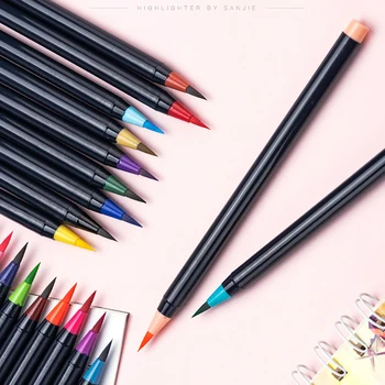 

20 Color Soft Watercolor Painting Brush Markers Washable Brush Pencils Set Coloring Books Manga Comic Calligraphy Art Supplies