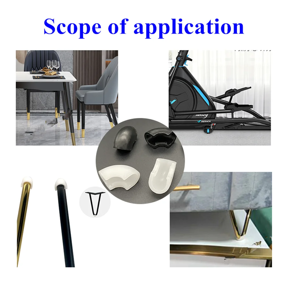 10Pcs Chair Leg Tips Caps U-Type Rubber Furniture Foot Table Chair Leg End Caps Covers Tips Floor Protectors Covers furniture leg covers,chair leg pads