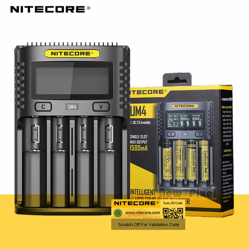 Nitecore Ums4 Um4 Ums2 Um2 Sc4 Intelligent Qc Charger For 18650 16340 21700 20700 22650 26500 18350 Aa Aaa Battery Charger Chargers Aliexpress