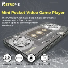 Retropie trimui ultra-pequeno mini escudo de metal transparente console de jogo powkiddy suporta adicionar rom presentes baratos das crianças