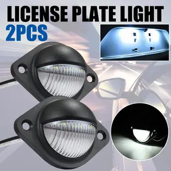 

12V 24V Universal 3LED White License Plate Light Rear Tail Lamp For Car Truck Trailer Lorries Vans Caravans Led Lamps