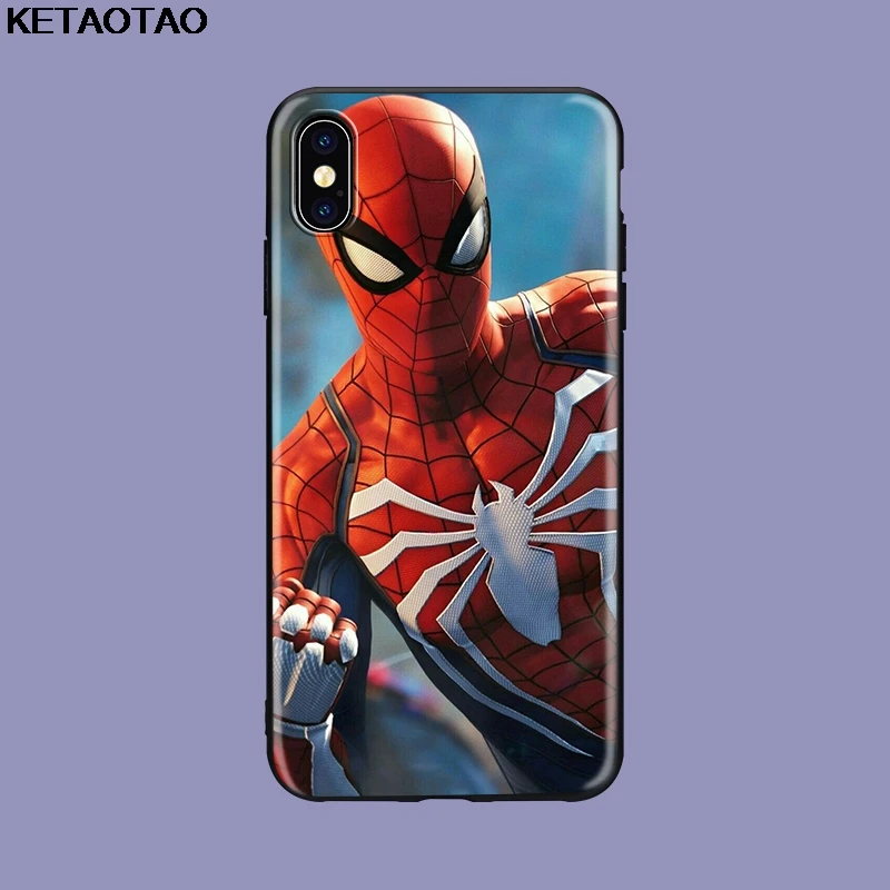 KETAOTAO супергерой Marvel Человек-паук вдали от дома логотип для samsung galaxy S7 S8 S9 S10 edge Note чехол Мягкий ТПУ резиновый силиконовый - Цвет: Темно-серый