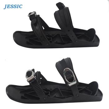 

JESSIC New Mini Ski Skates For Snow The Short Skiboard Snowblades High Quality Adjustable Bindings Portable Skiing Shoes