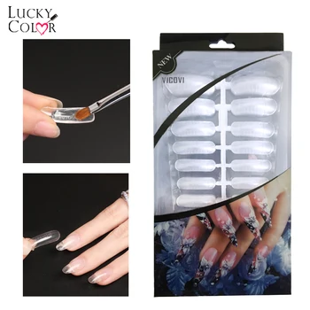 

Quick Extension Builder Nail Mold Tips Clear Color Card False Nail Tips Practice Display Manicure Nail Art Tools DIY