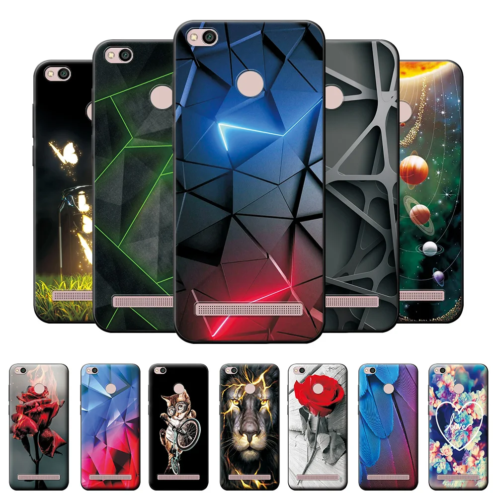 Funda de silicona para Xiaomi Redmi 3 S 3 S 3 S, funda protectora de 5,0 pulgadas, rosa, suave