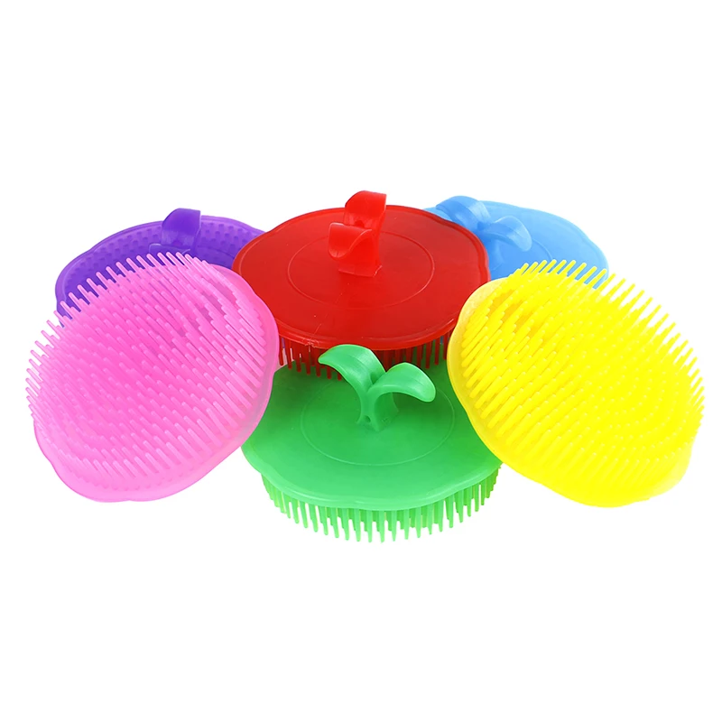 1 шт. гребень ручная силиконовая насадка шампунь щетка для массажа головы мытье