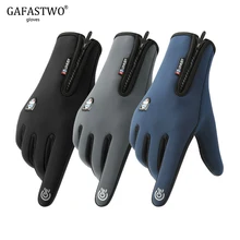 Zimowe narciarskie rękawice męskie moda damska jazda na zewnątrz rękawice wiatroodporny wodoodporny ekran dotykowy kobiety sport ciepły polar czarny(China)