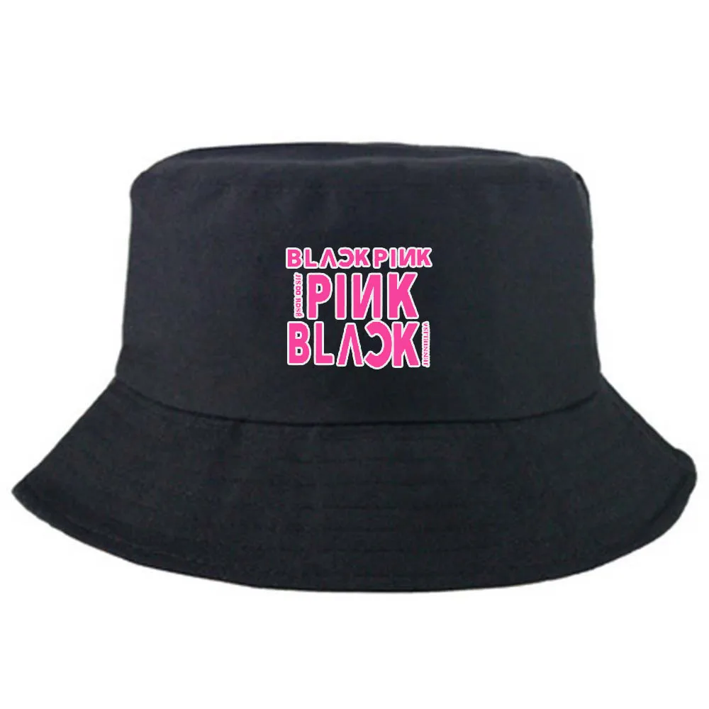 IKFUNII Kpop Blackpink Kill This Love хлопковые Панамы повседневные шляпы от солнца Fanmde подарок(черный, бежевый