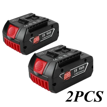 

2PCS 18V 6000mah Rechargeable Li-ion Battery For Bosch 18V Battery Backup 6.0A Portable Replacement BAT609 Indicator light