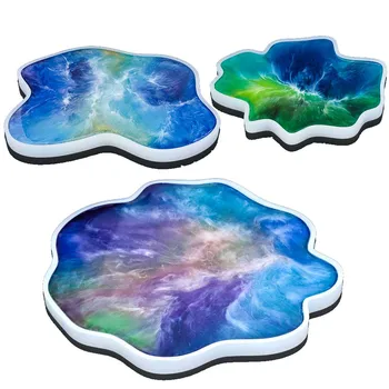 

Irregular Coaster Cup Pad Mold DIY Crystal Epoxy Mould Handmade Resin Molds Crystal Epoxy Resin Mold