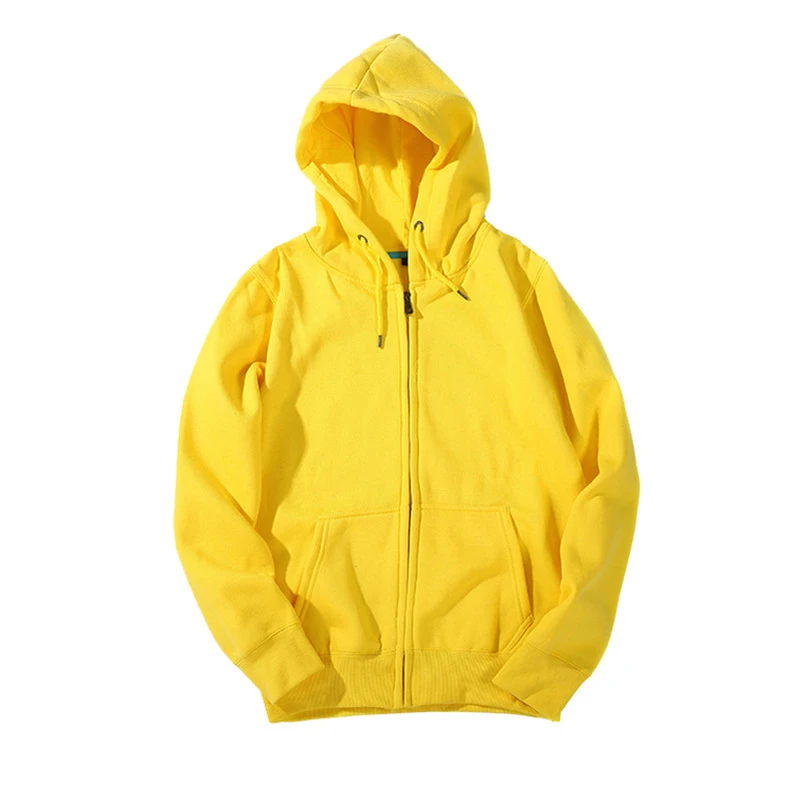 yellow Новое поступление, вельветовое пальто на молнии с капюшоном, Свободный кардиган,, повседневные однотонные хлопковые толстовки в стиле хип-хоп - Цвет: yellow