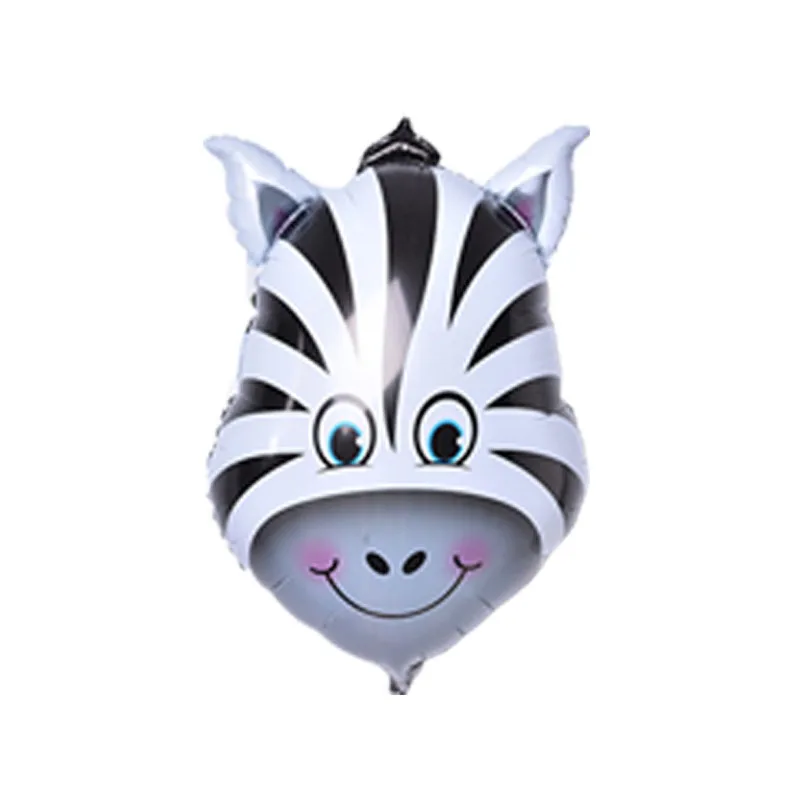 Мини воздушные шары из фольги в виде животного мультфильм воздушный шар детский день надувные игрушки День рождения украшения для детской вечеринки 6 шт - Цвет: zebra