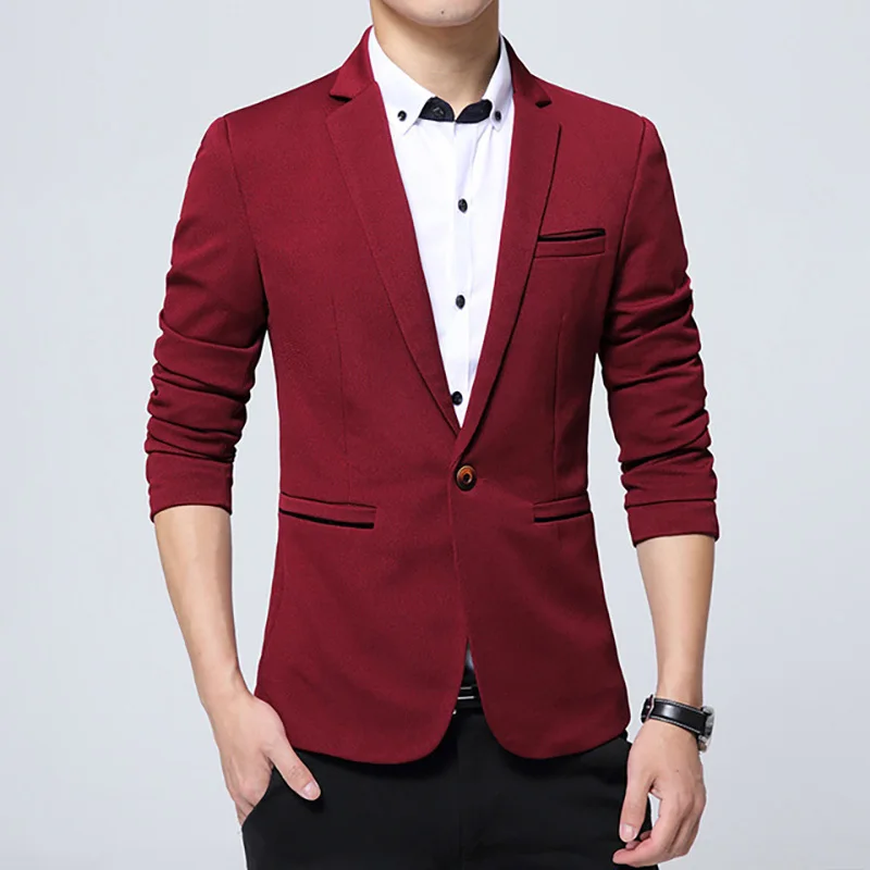 New Mens Blazer Jacket Luxury Men Clothing Single Button Smart Casual Male Coat Slim Fit Blazers Fashion Outwear Office Blazers New Mens Blazer Jacket Luxury Men Clothing Single Button Smart Casual Male Coat Slim Fit Blazers Fashion Outwear Office Blazers