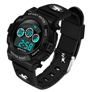 

Clear Multifunctional Unisex Alarm Gift Digital Date Sports Electronic Stopwatch Luminous Waterproof Resin