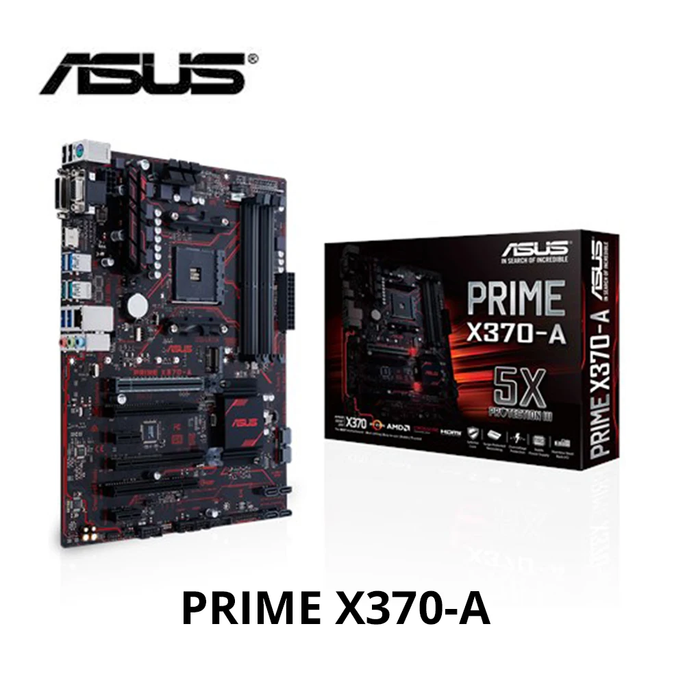 ASUS Материнская плата DDR4 PRIME X370-A AMD AM4 ATX 3200MHz M2 PCie SATA