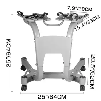 

Adjustable Dumbbell Stand SelectTech with Built-In Towel Rack Silver durable