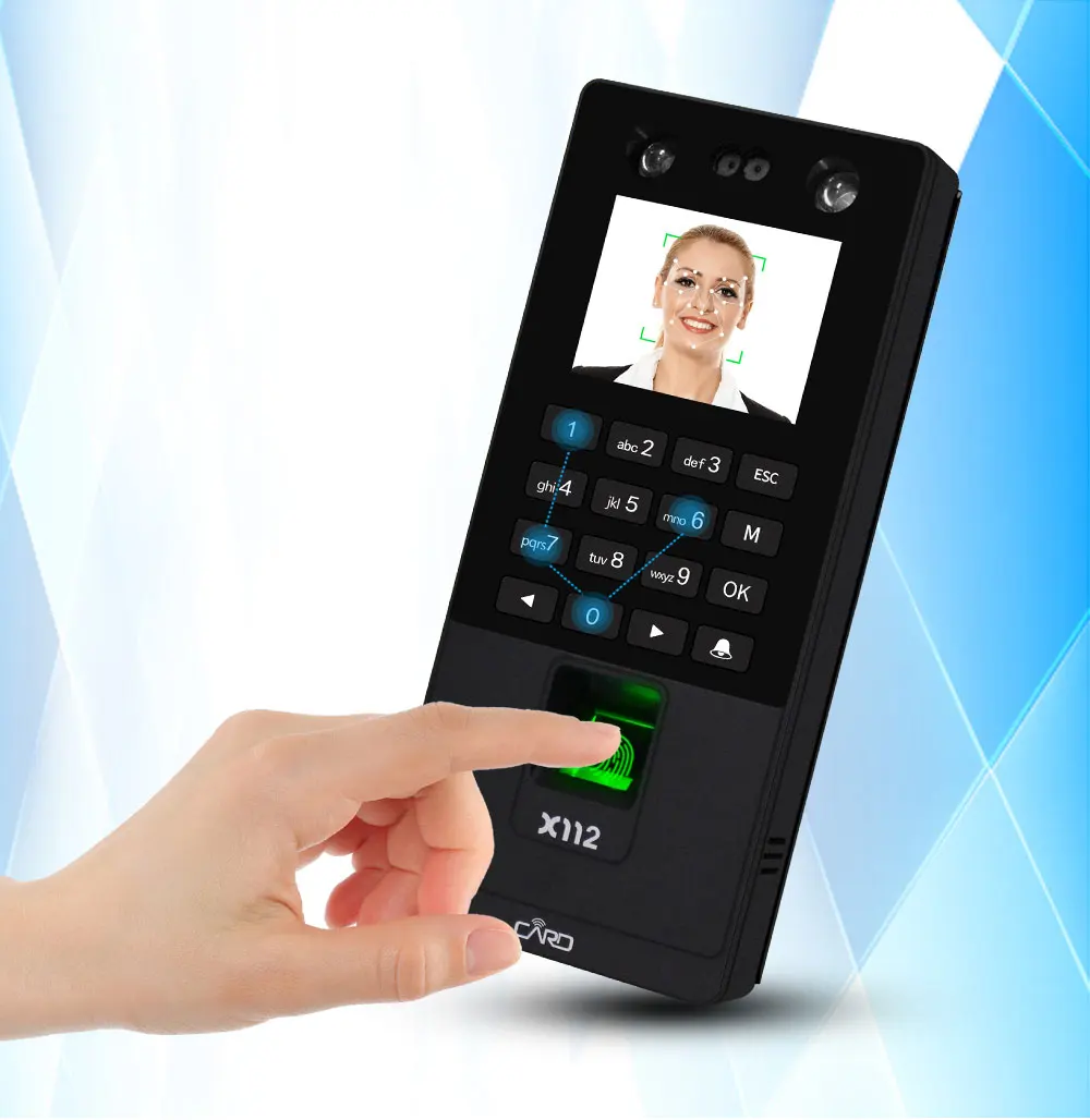 Биометрическая лицевая Клавиатура доступа Системы радиочастотный идентфикатор отпечатков пальцев машина посещаемости времени Поддержка
