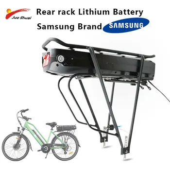 Paquete de batería para Bicicleta eléctrica, 48V, con estante trasero, batería de litio 18650 para Samsung/LG