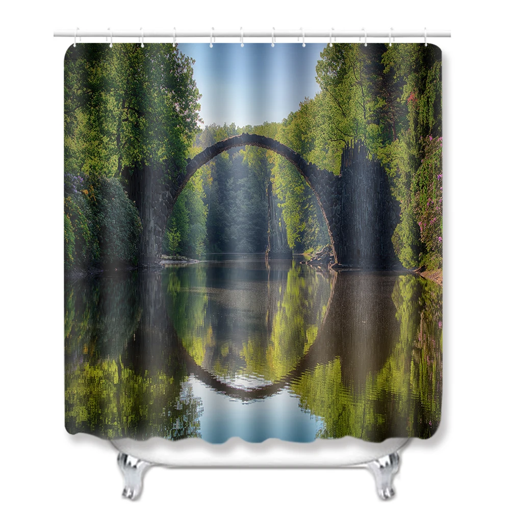 1pc shower curtain Небо облака занавеска для душа Ванная комната Водонепроницаемый полиэстер занавеска для душа пейзаж печать занавеска для ванной s для ванной душ - Цвет: 1pc shower curtain
