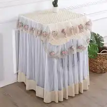 Романтическая кружевная Крышка для стиральной машины Пылезащитная вышивка цветочный Декор для дома Защитная крышка для стиральной машины 60*60*85 см