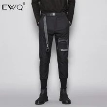 EWQ/карманные украшения вырезка мужские брюки самосовершенствование черные шаровары брюки повседневные брюки универсальные с поясом прилива 9Y0050