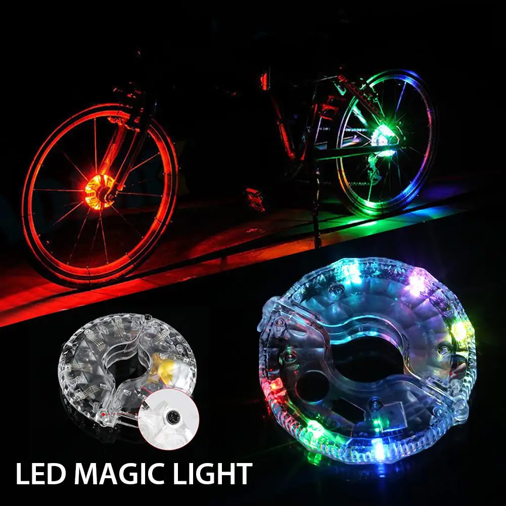 7 LED Rechargeable Bike Wheel Hub Lights Waterproof USB Cycling Spoke