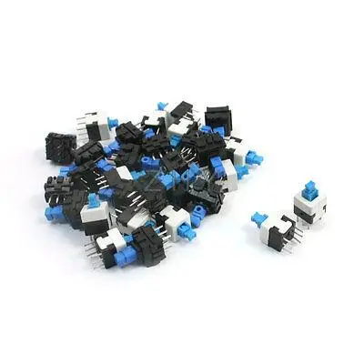 

30Pcs 6 Pin Mounted 10x10mm 8x8mm Self-Locking Push Button Tact Switch