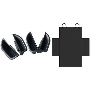 

Handle Container Holder Tray Storage Box with Oxford Cloth Dog Cat Back Seat Covers Rear Auto Pad Car Protection Blanket