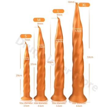 53cm Long Huge Silicon Anal Worm Dildo ButtPlug Prostate Massage Anus Dilator Vagina Masturbation Erotic Sex Toys For Women Man